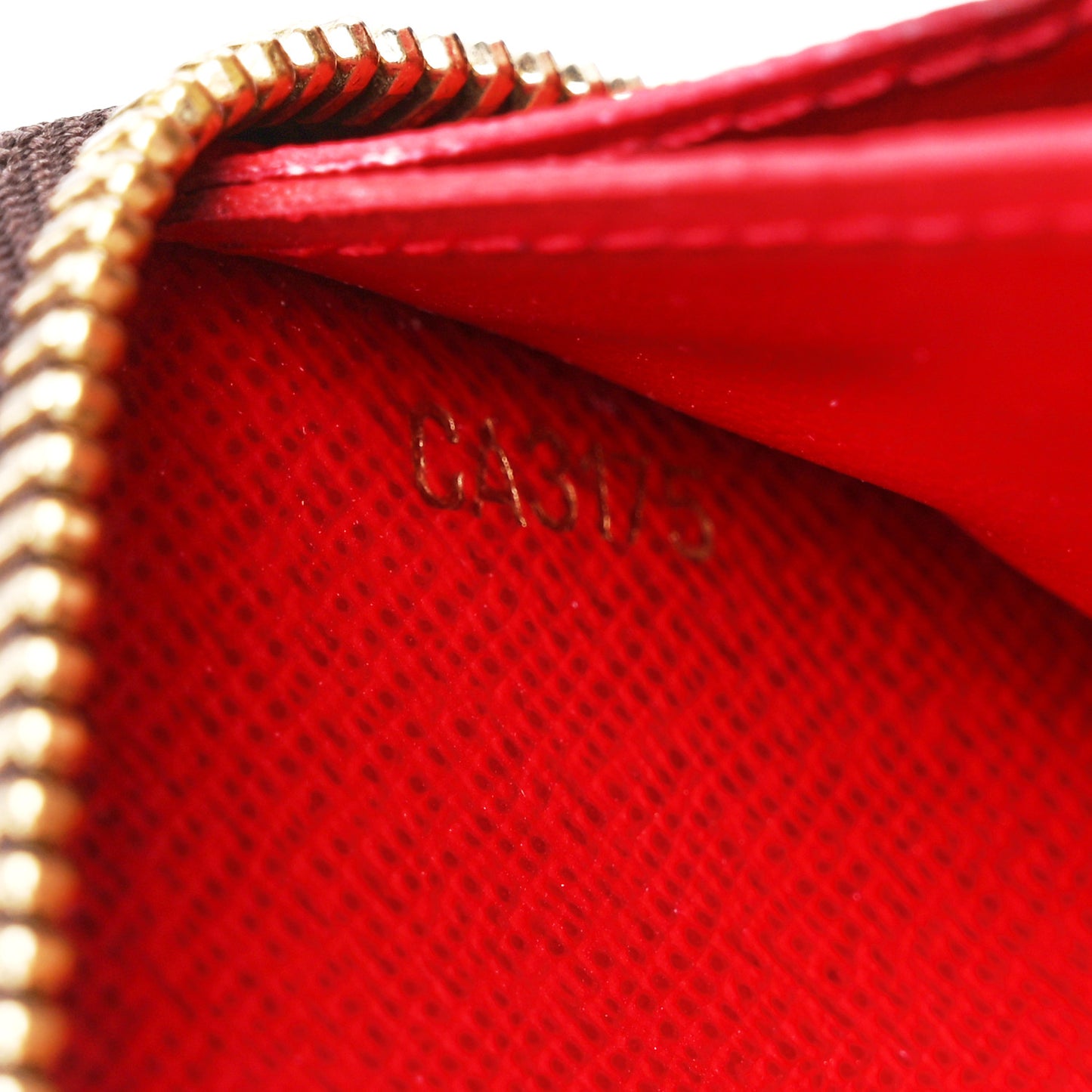 Damier Ebene Clemence Wallet Cherry