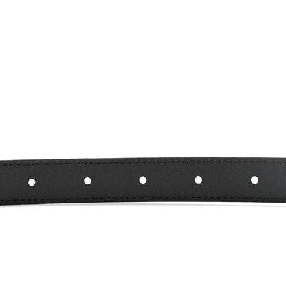 Gucci Azalea Calfskin Enamel Monochrome Double G 20mm Belt 85 34 Black 4 of 5