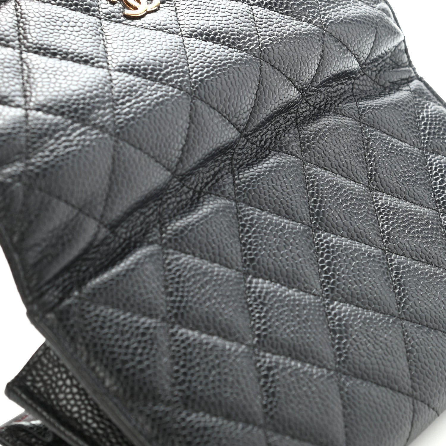 Chanel Caviar Quilted Large Gusset Flap Wallet Black 10 of 16