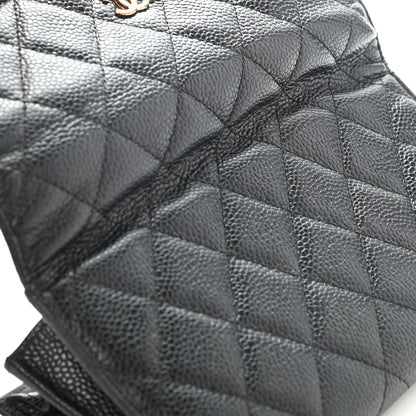 Chanel Caviar Quilted Large Gusset Flap Wallet Black 10 of 16