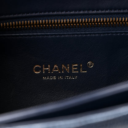 Chanel Lizard Lambskin Quilted Large Perfect Edge Flap Blue 6 of 10