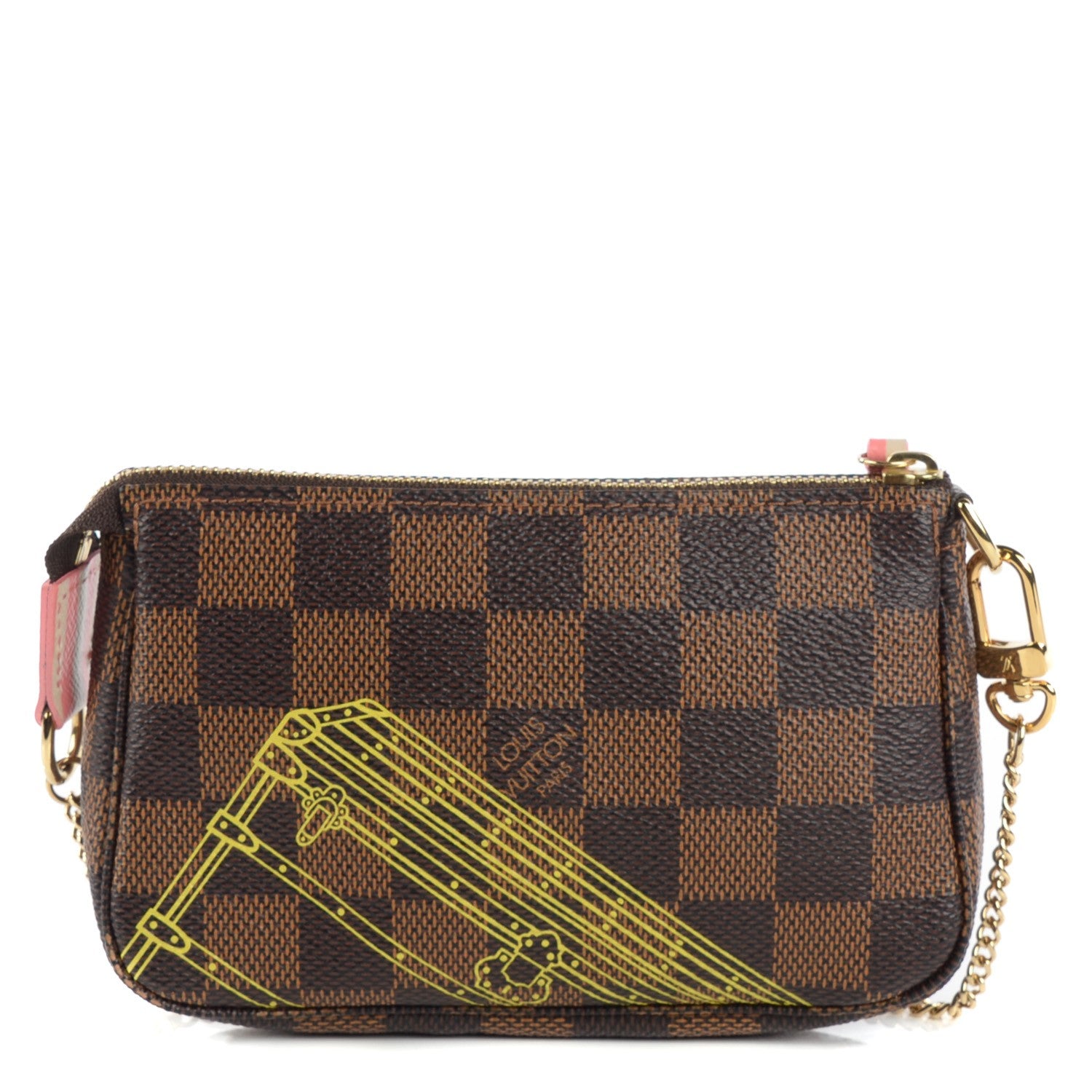 Louis Vuitton Damier Ebene 2014 Christmas Animation Mini Pochette Accessories 1 of 7