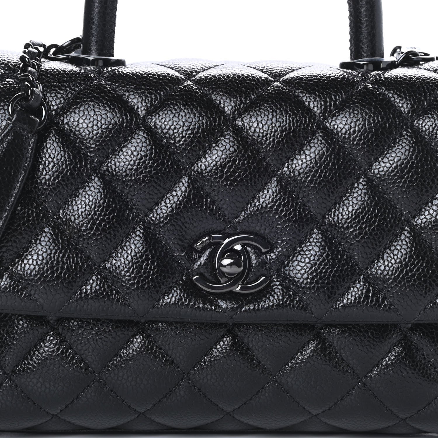 Chanel Caviar Quilted Mini Coco Handle Flap So Black 7 of 9