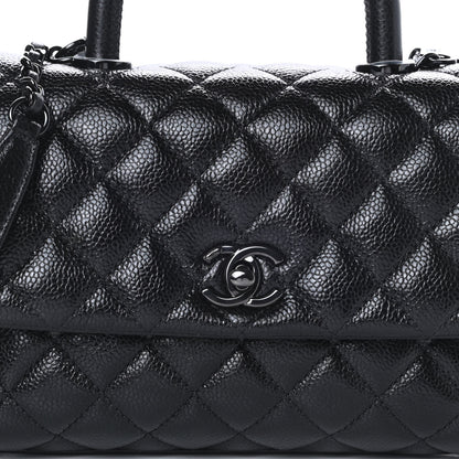 Chanel Caviar Quilted Mini Coco Handle Flap So Black 7 of 9