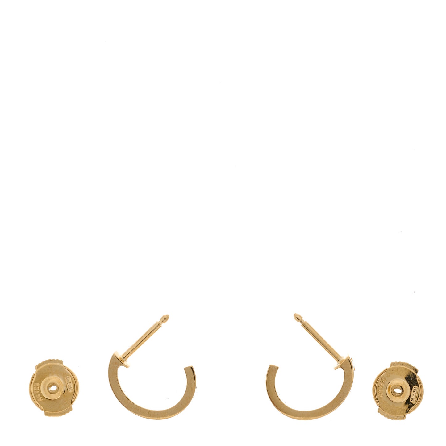 18K Yellow Gold Small LOVE Hoop Earrings