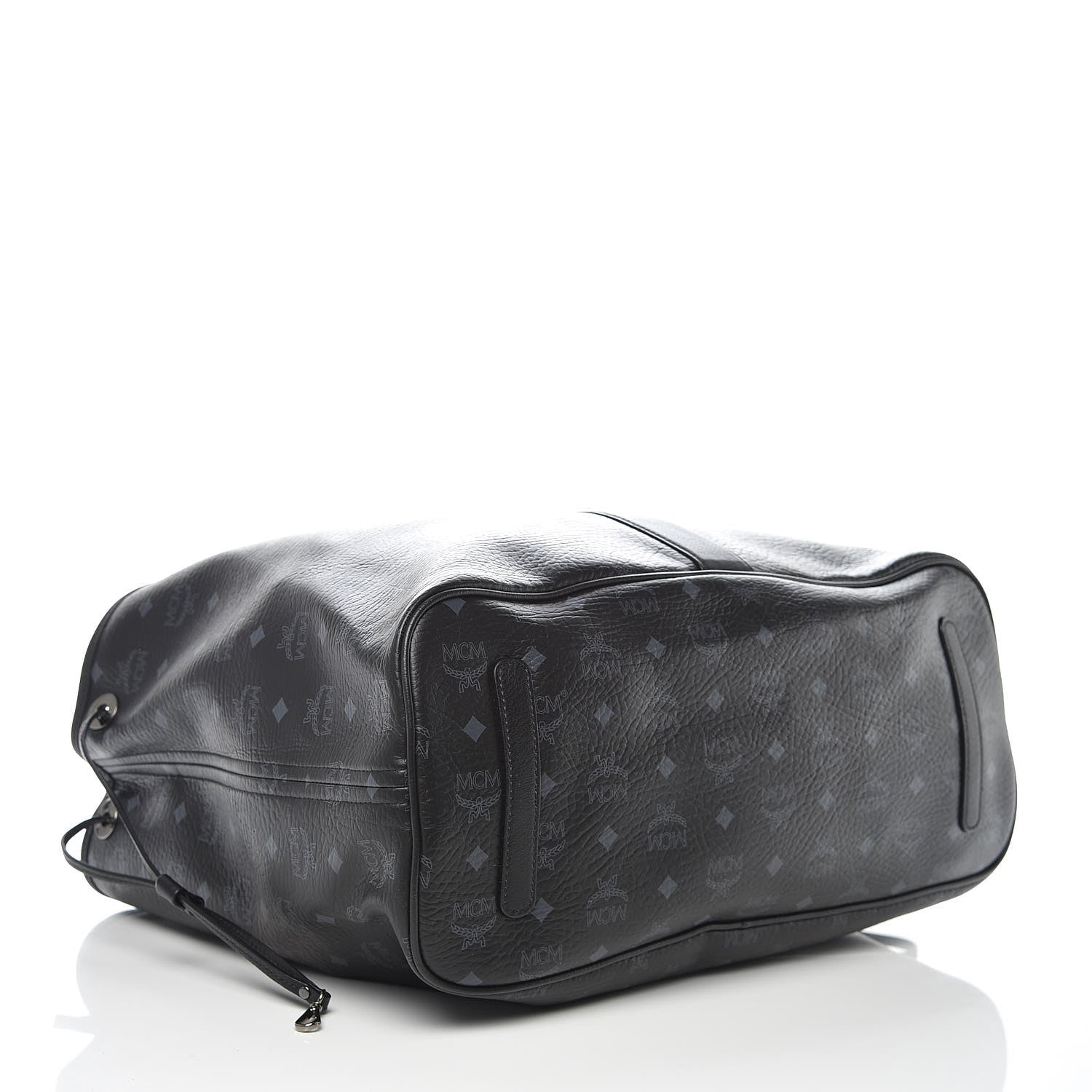 MCM Visetos Large Liz Reversible Shopper Tote Black 7 of 15
