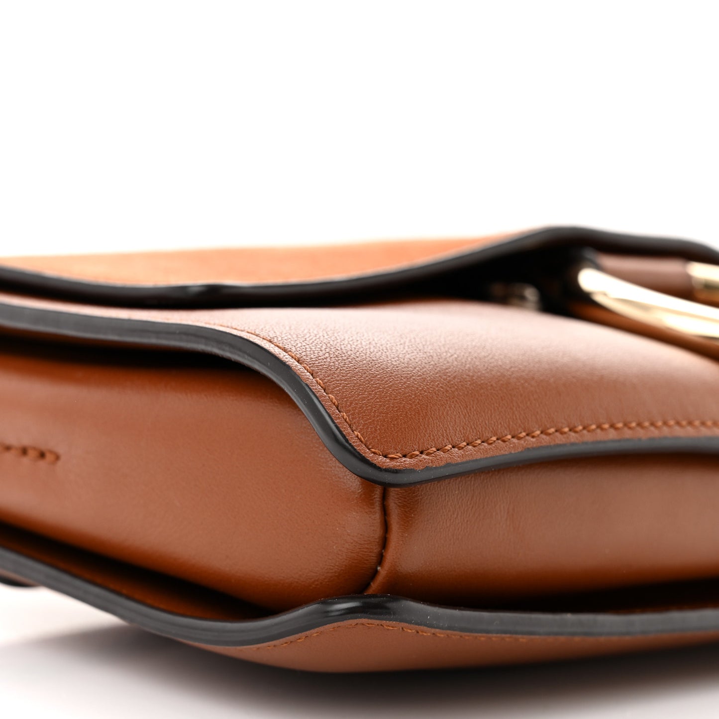Suede Calfskin Small Faye Shoulder Bag Tobacco