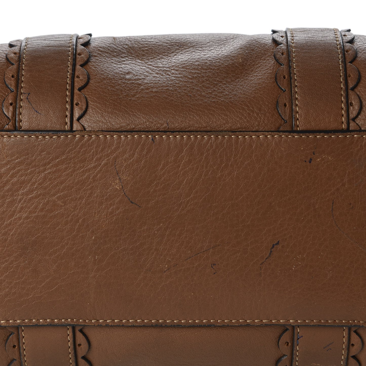 Soft Matte Calfskin Small Cookie Bayswater Satchel Oak