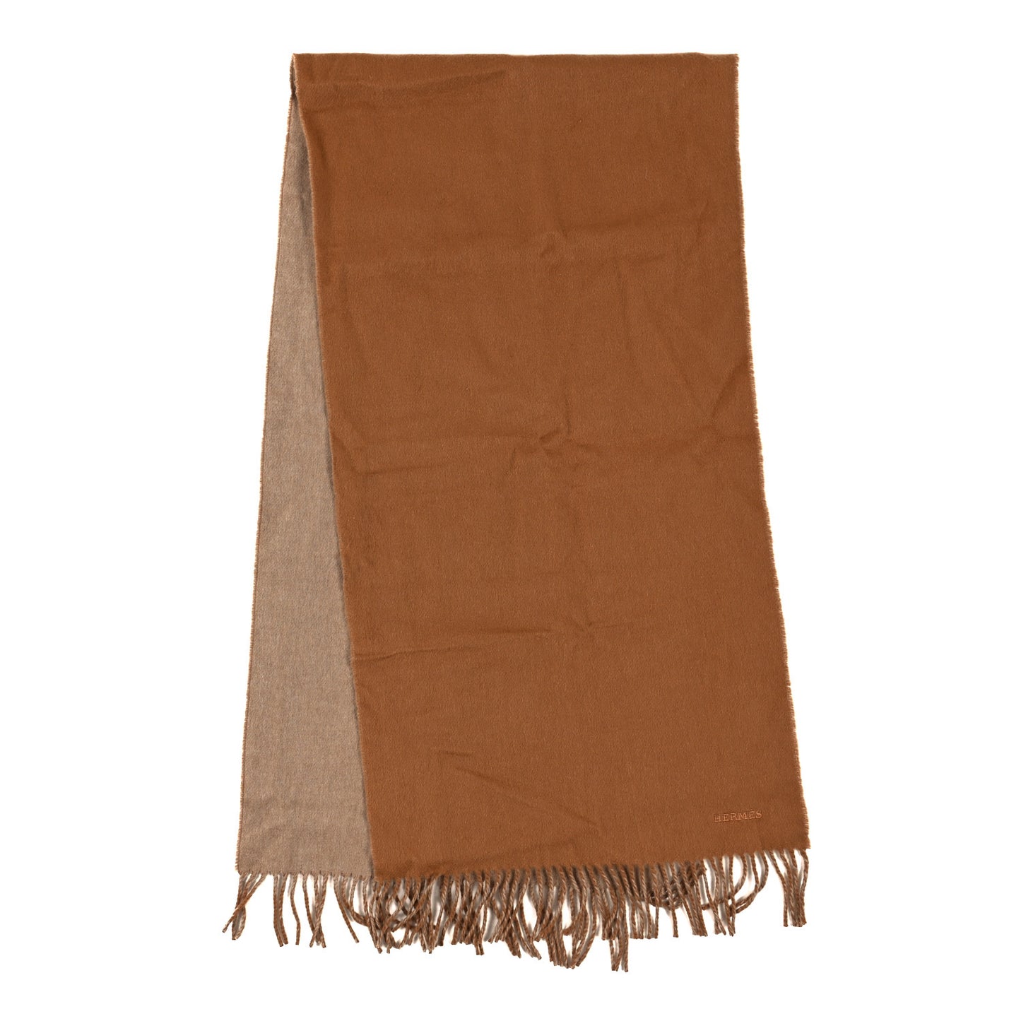 Cashmere Recto Verso Muffler Camel Beige
