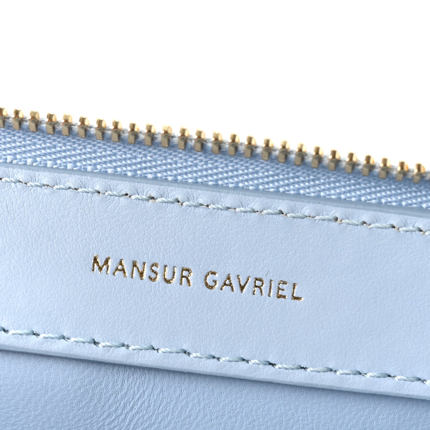 Mansur Gavriel Smooth Calfskin Mini Frame Crossbody Bag Light Blue 5 of 9