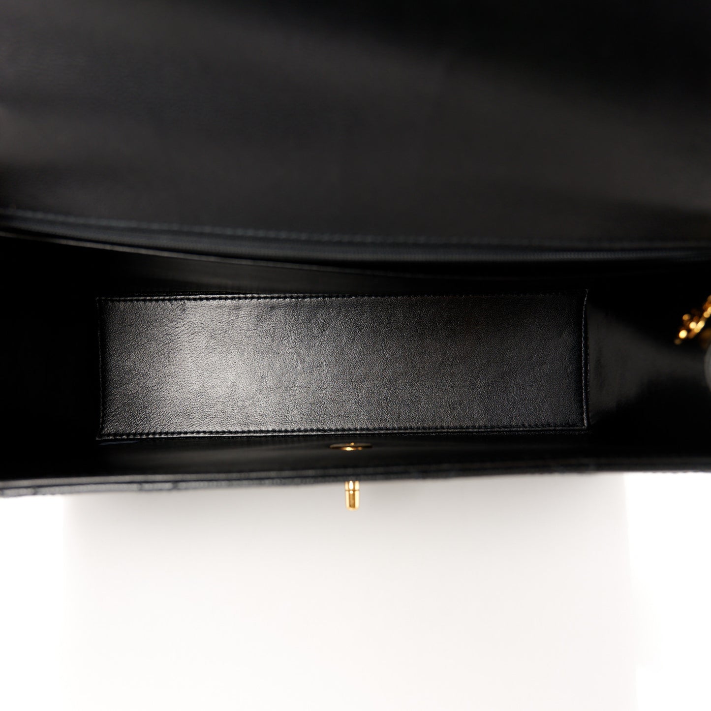 Caviar Stitch Jumbo Single Flap Black