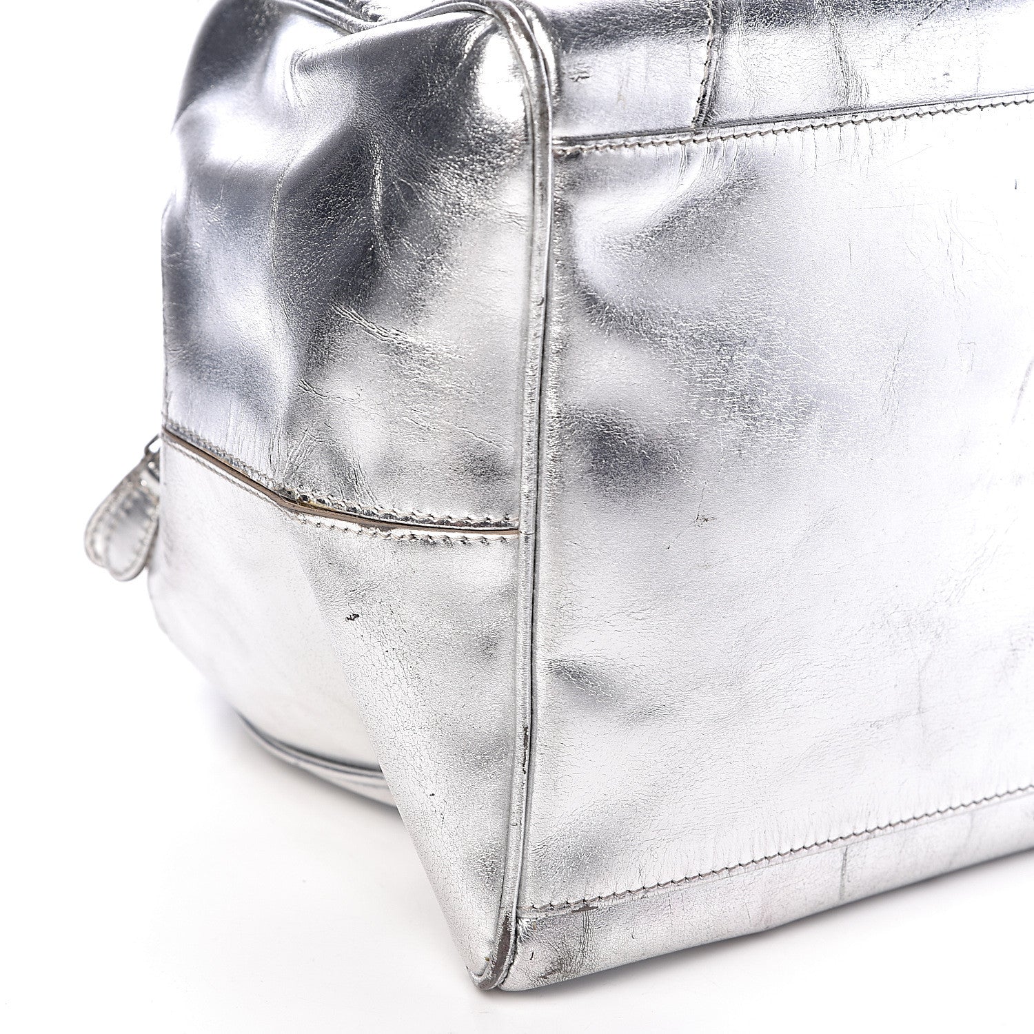 Balenciaga Metallic Calfskin Motocross Classic Hardware Bowling MM Silver Hardware 16 of 20