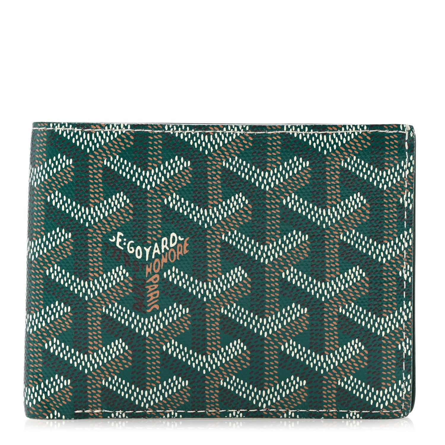 Goyard Goyardine Bi-Fold Victoire PM Wallet Green 1 of 10