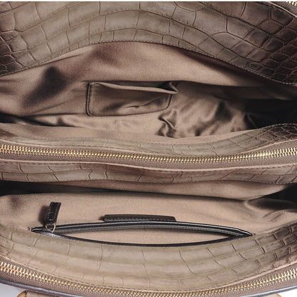 Saint Laurent Crocodile Embossed Nubuck 32 Bag 5 of 7