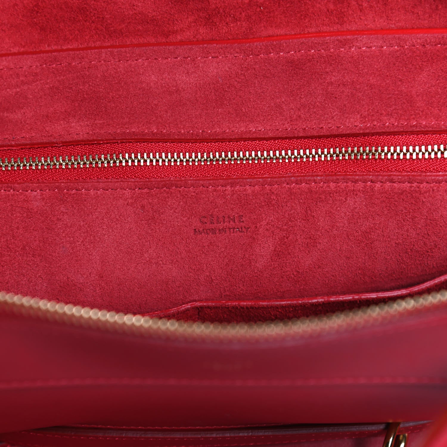 Celine Bullhide Calfskin Medium Ring Bag Red 6 of 11
