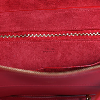 Celine Bullhide Calfskin Medium Ring Bag Red 6 of 11