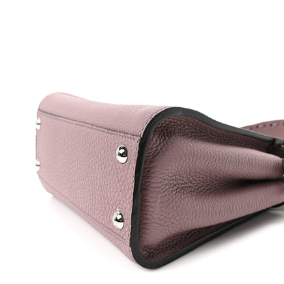 Fendi Cuoio Romano Selleria Macro Stitchings Mini Peekaboo Iconic Satchel Rose Camelia 8 of 8