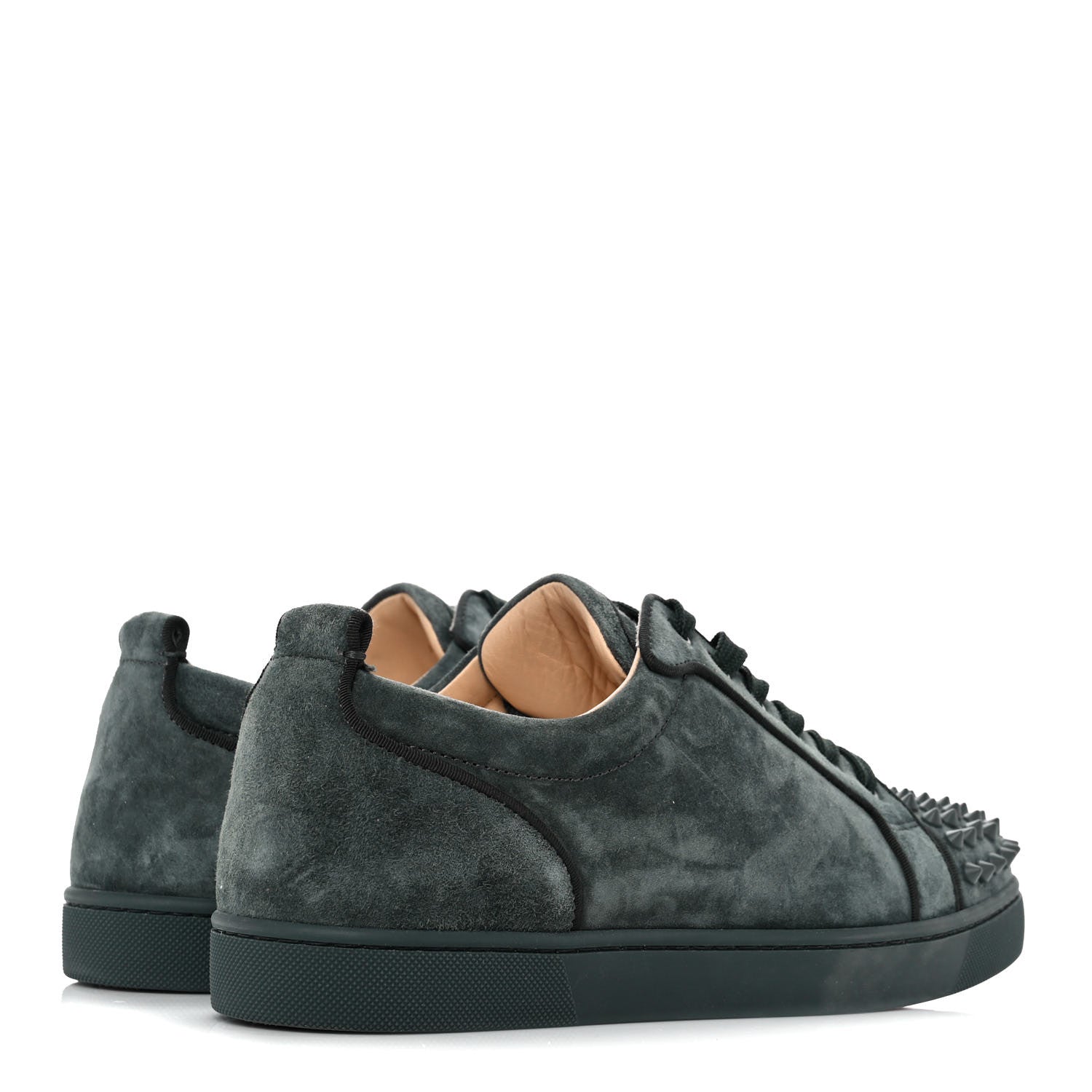 Christian Louboutin Suede Calfskin Mens Louis Junior Spikes Orlato Flat Sneakers 40.5 Tsar 4 of 8