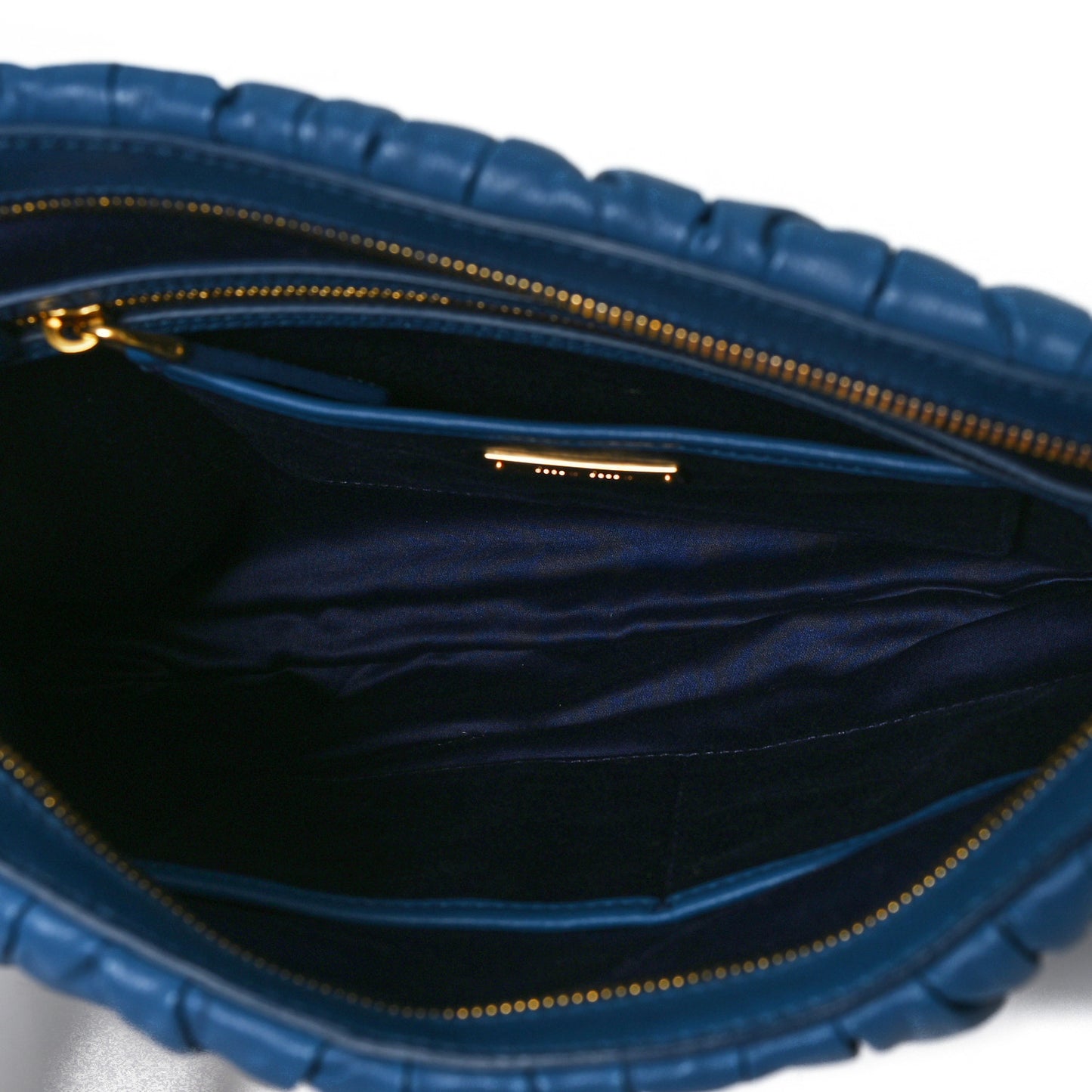 Nappa Matelasse Large Lux Pouch  Laguna