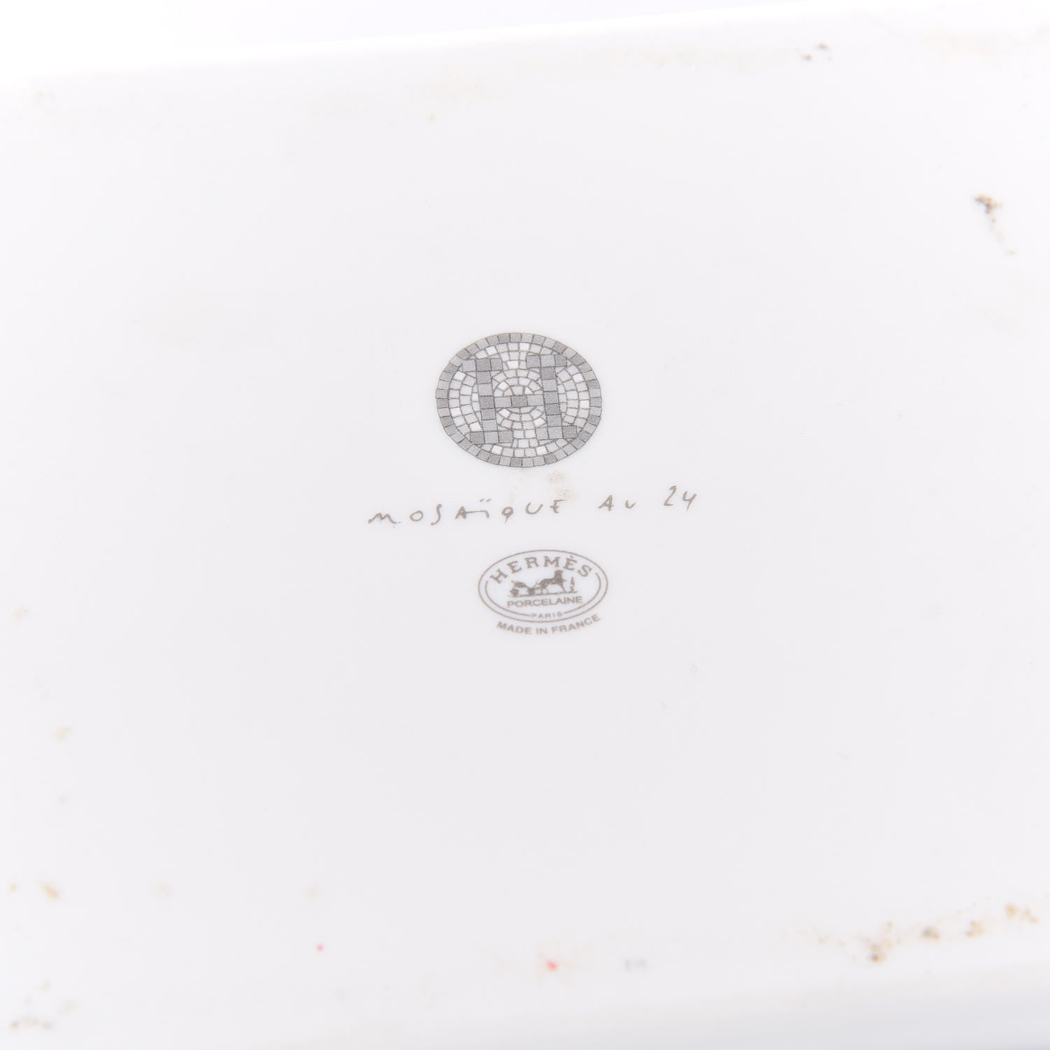 Hermes Porcelain Mosaique Au 24 Sushi Plate Platine 7 of 8