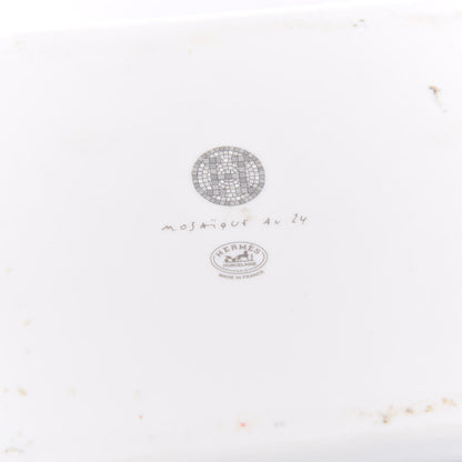 Hermes Porcelain Mosaique Au 24 Sushi Plate Platine 7 of 8
