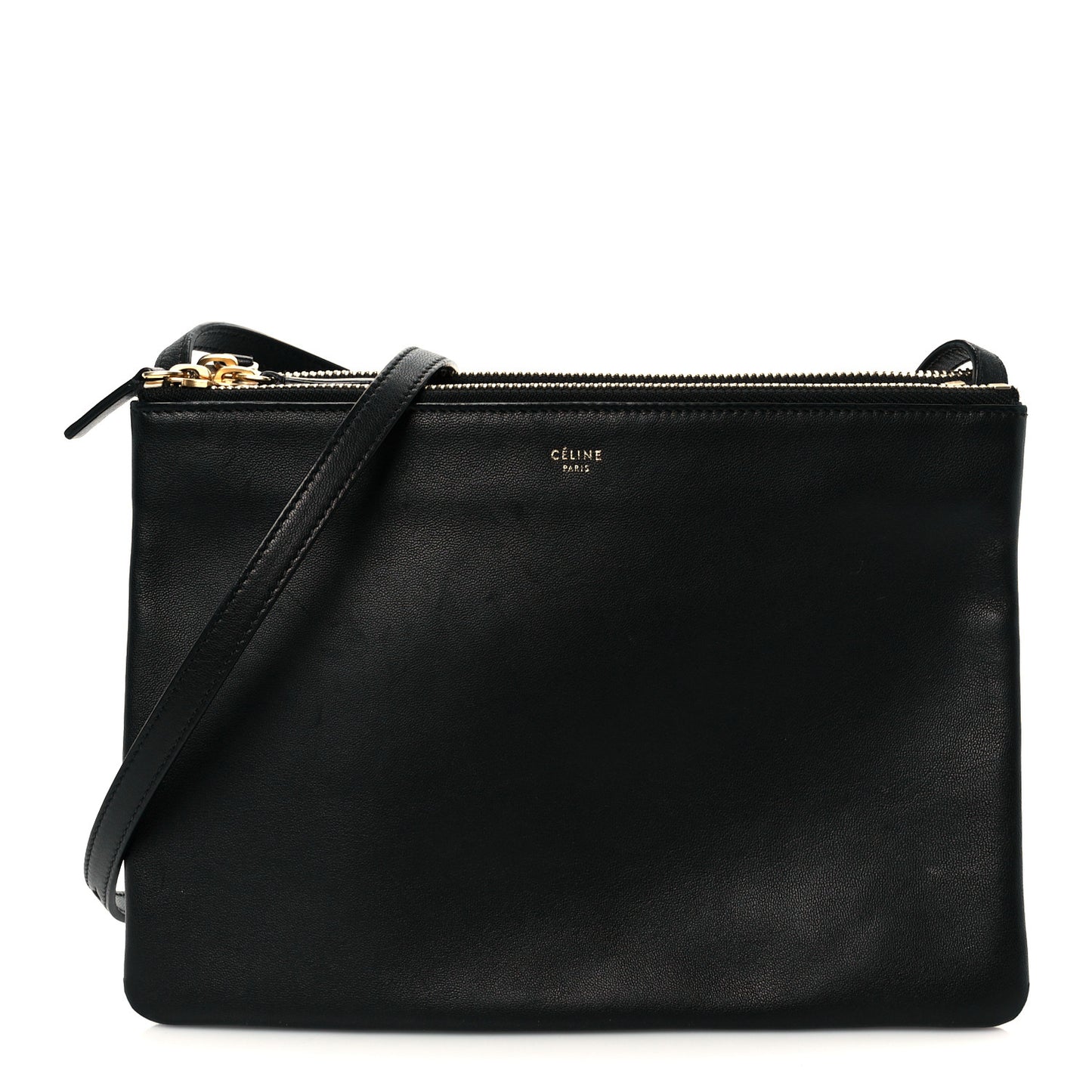 Lambskin Large Trio Crossbody Bag Black
