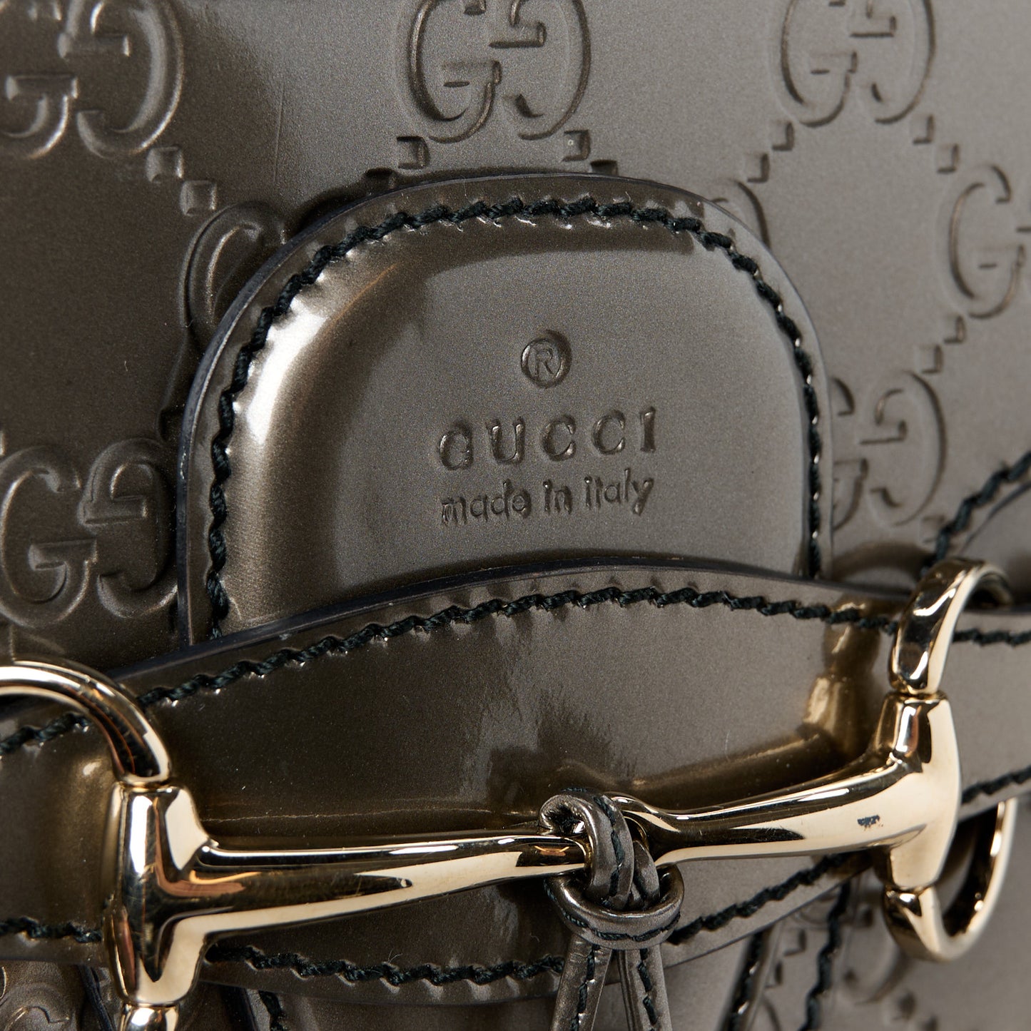 Shine Guccissima Medium Emily Chain Shoulder Bag Sasso