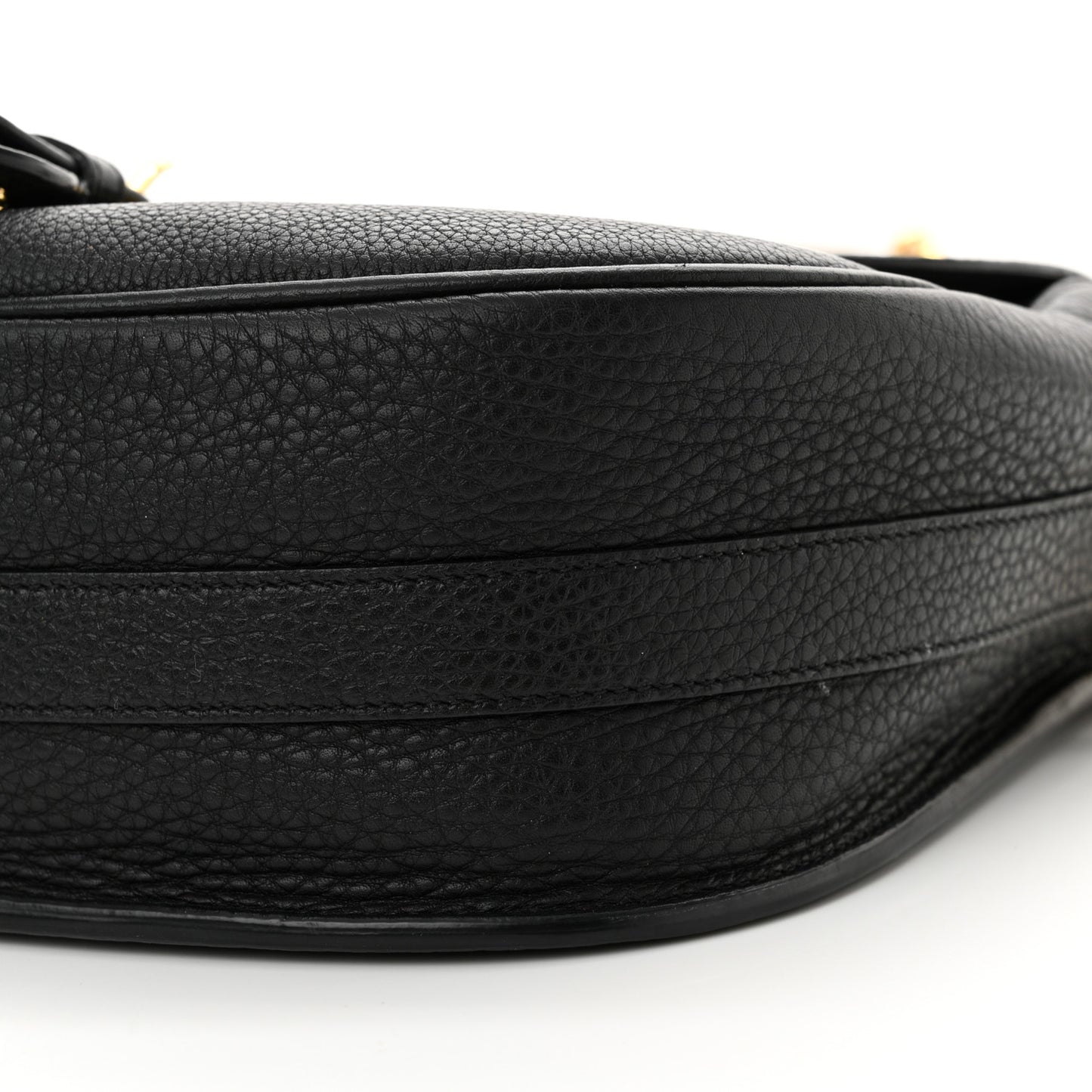Grained Calfskin Large Bobby Flap Black
