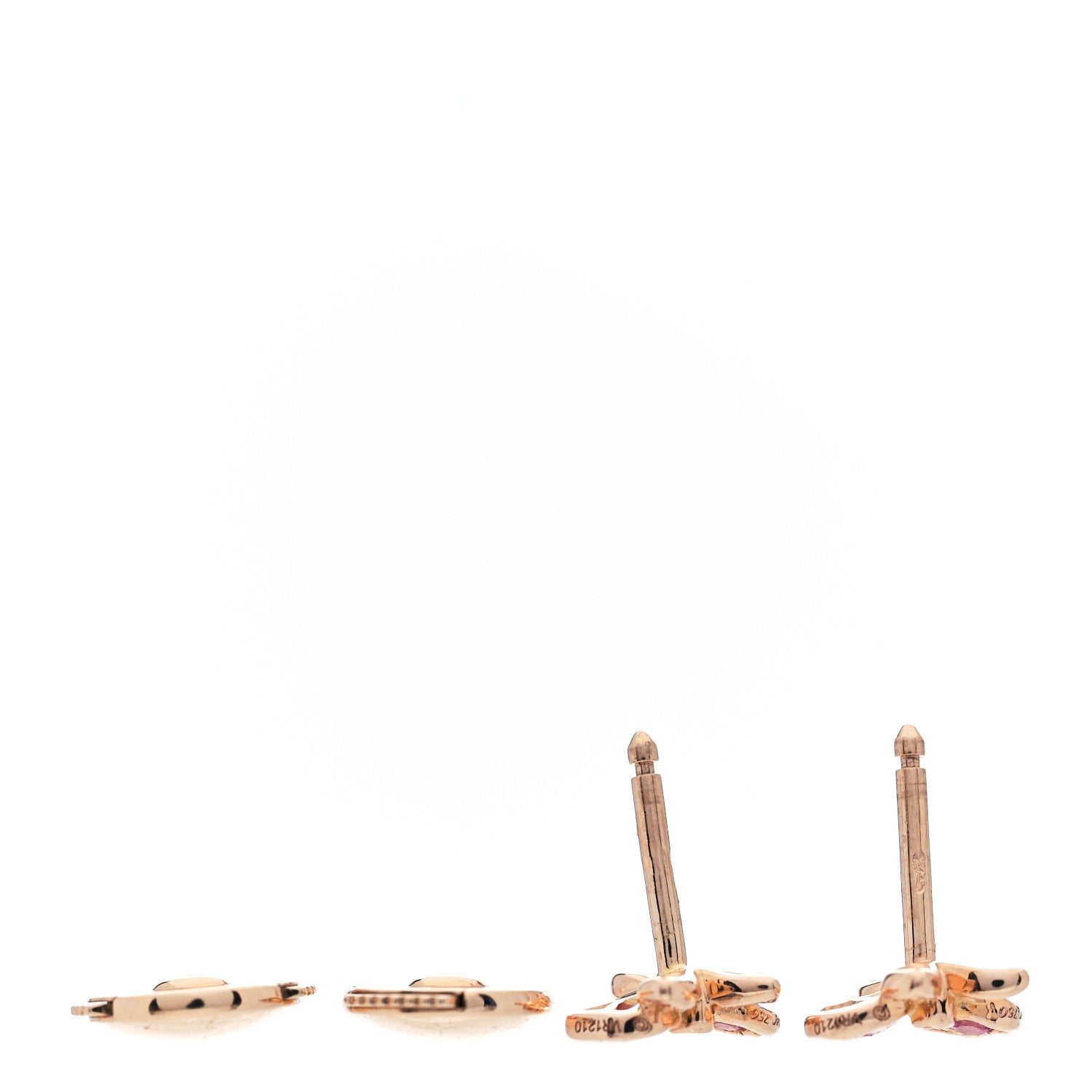 Cartier 18K Pink Gold Diamond Pink Sapphire Caresse D'Orchidees Par Cartier Earrings 3 of 5