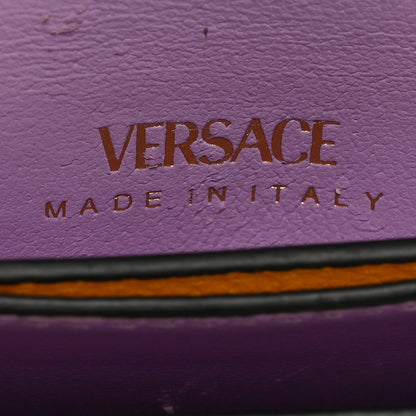 Versace Grained Calfskin Medusa Card Holder Yellow Purple 6 of 18