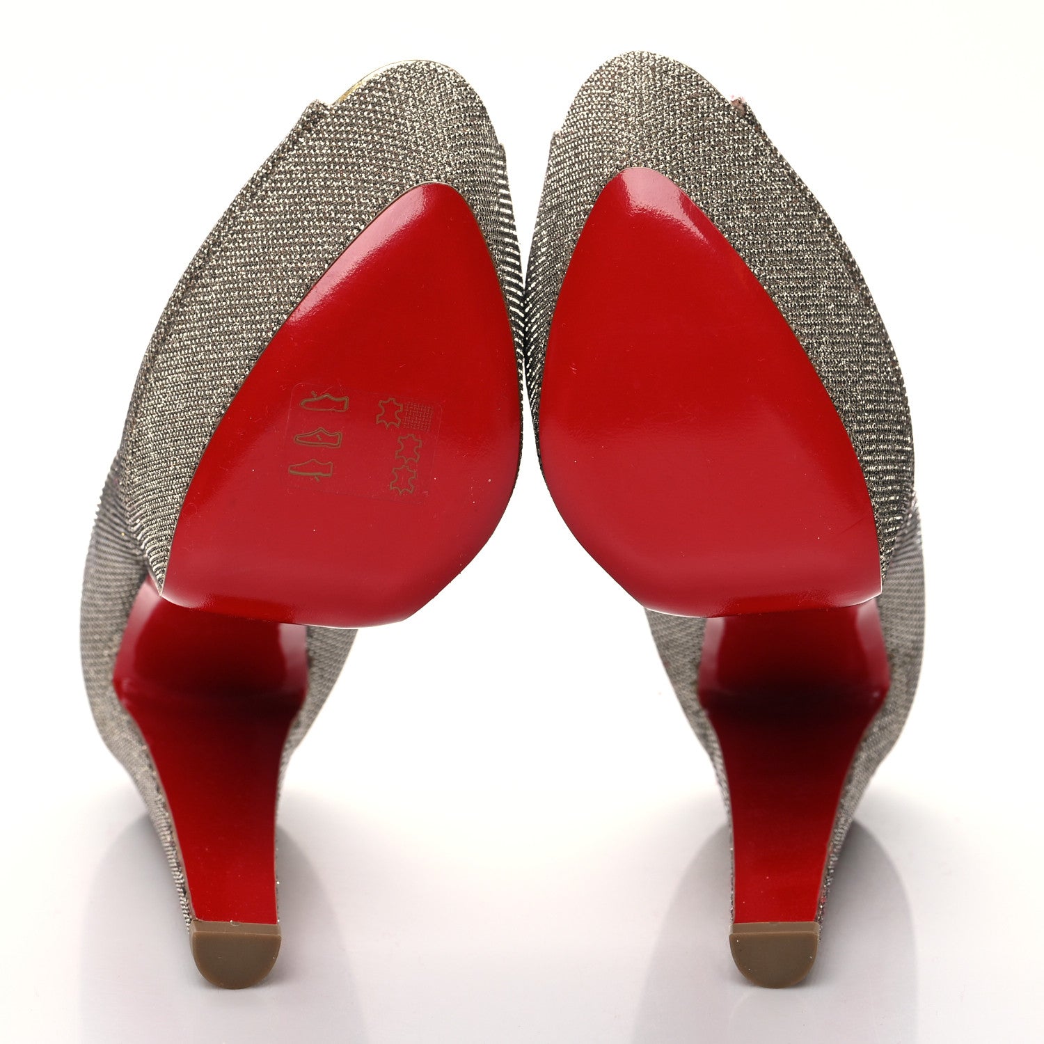 Christian Louboutin Glitter Fabric Altareva 160 Pumps 39.5 Gold 5 of 11