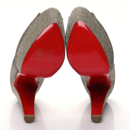 Christian Louboutin Glitter Fabric Altareva 160 Pumps 39.5 Gold 5 of 11