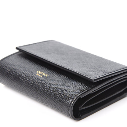 Celine Grained Calfskin Small Multifunction Folded Wallet Black 8 of 9