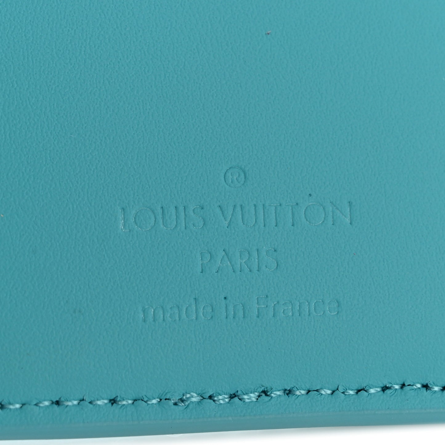 Taurillon Monogram Pocket Organizer Turquoise