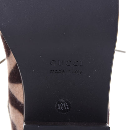 Gucci Wool Faux Shearling G Rhombus Womens Victor Ankle Boots 41 Beige Cocoa 8 of 10