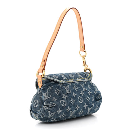 Louis Vuitton Monogram Denim Mini Pleaty Blue 3 of 9