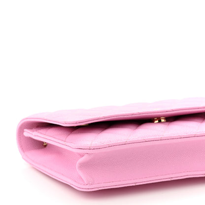 Chanel Caviar Quilted Wallet On Chain WOC Pink 10 of 12