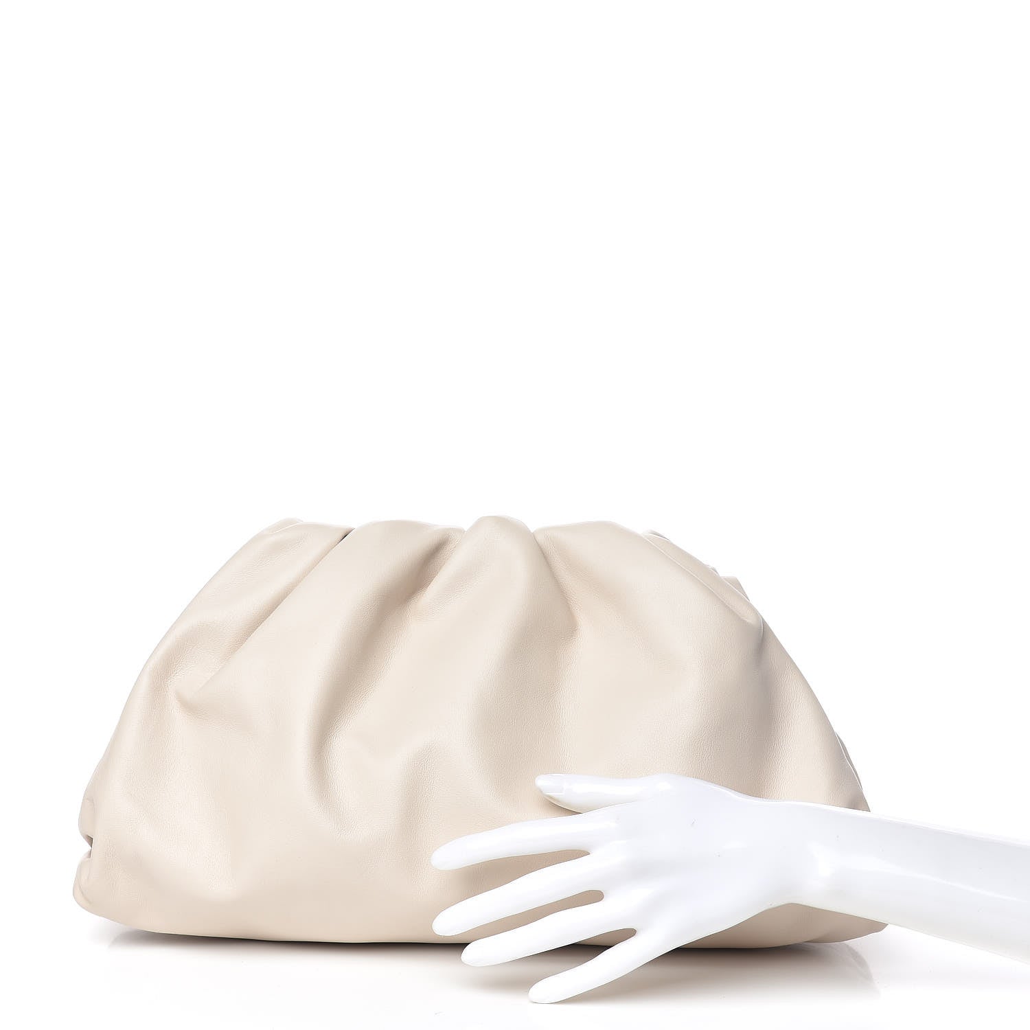 Bottega Veneta Smooth Butter Calf The Pouch Oversized Clutch Mist 2 of 10