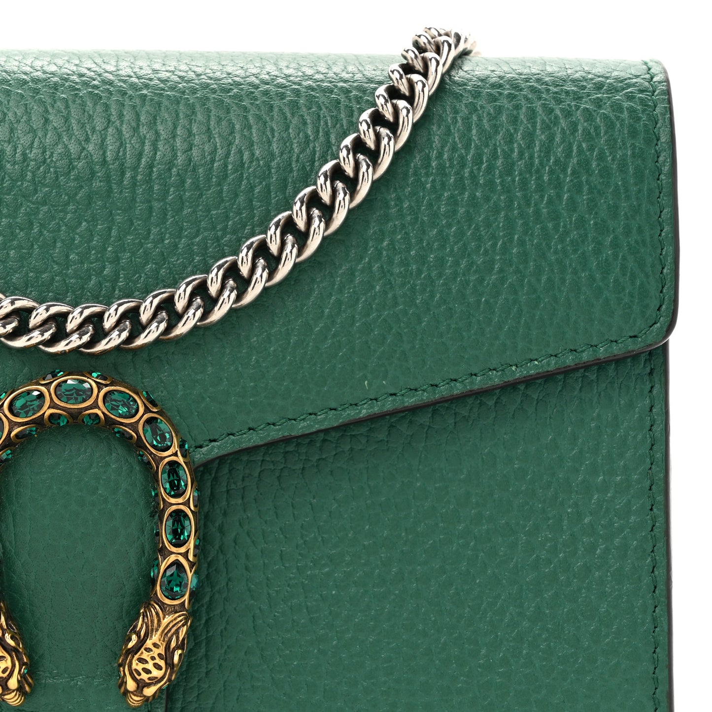 Calfskin Mini Dionysus Chain Wallet Emerald