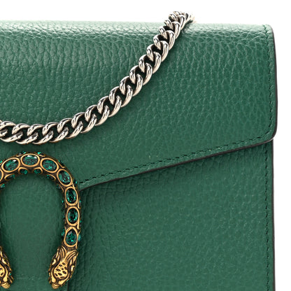 Gucci Calfskin Mini Dionysus Chain Wallet Emerald 9 of 11