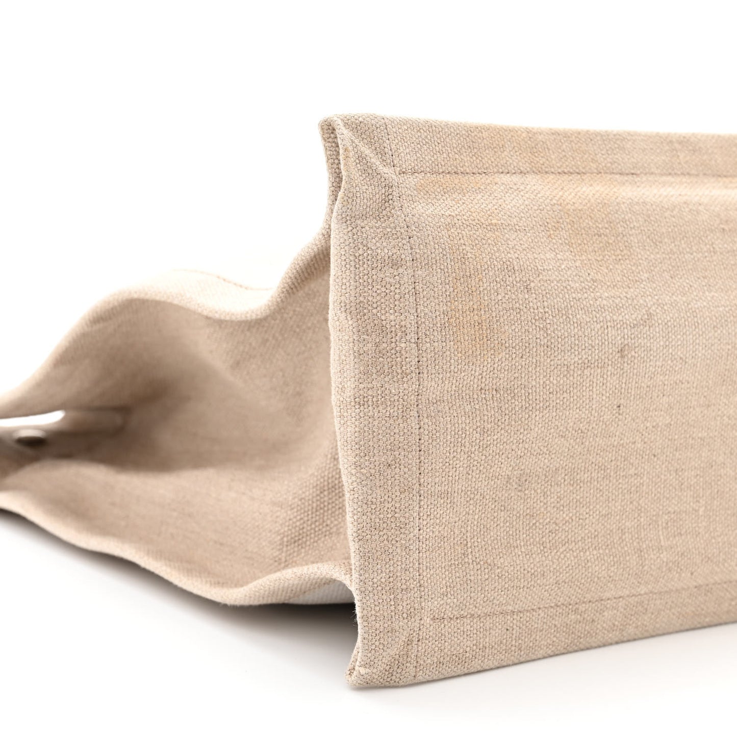 Linen Calfskin Rive Gauche Tote Optic White