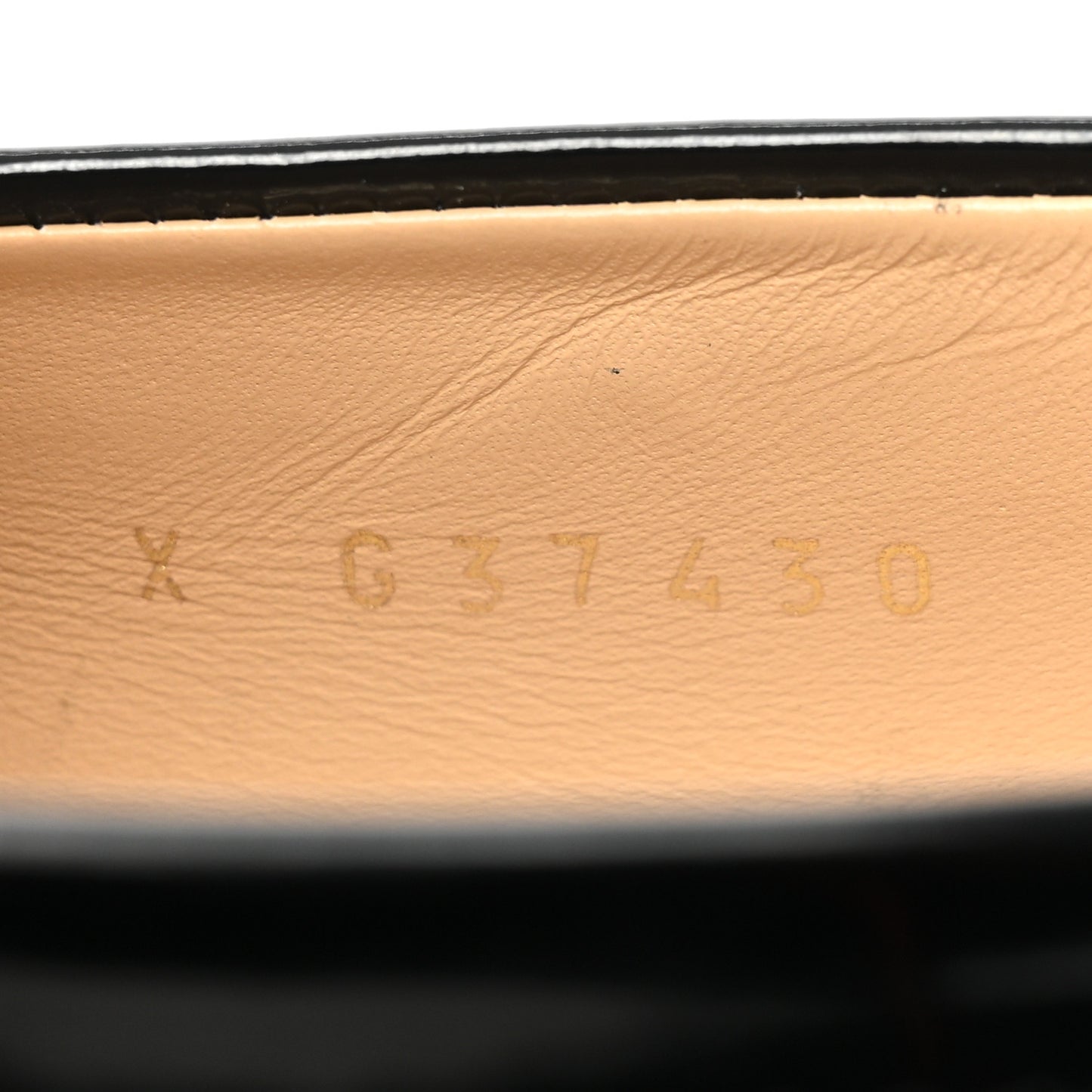 Shiny Calfskin Logo Loafers 38 Black