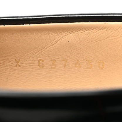 Chanel Shiny Calfskin Logo Loafers 38 Black 8 of 12