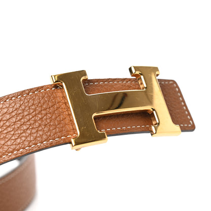 Hermes Swift Togo 32mm H Belt 95 Black Gold 7 of 7