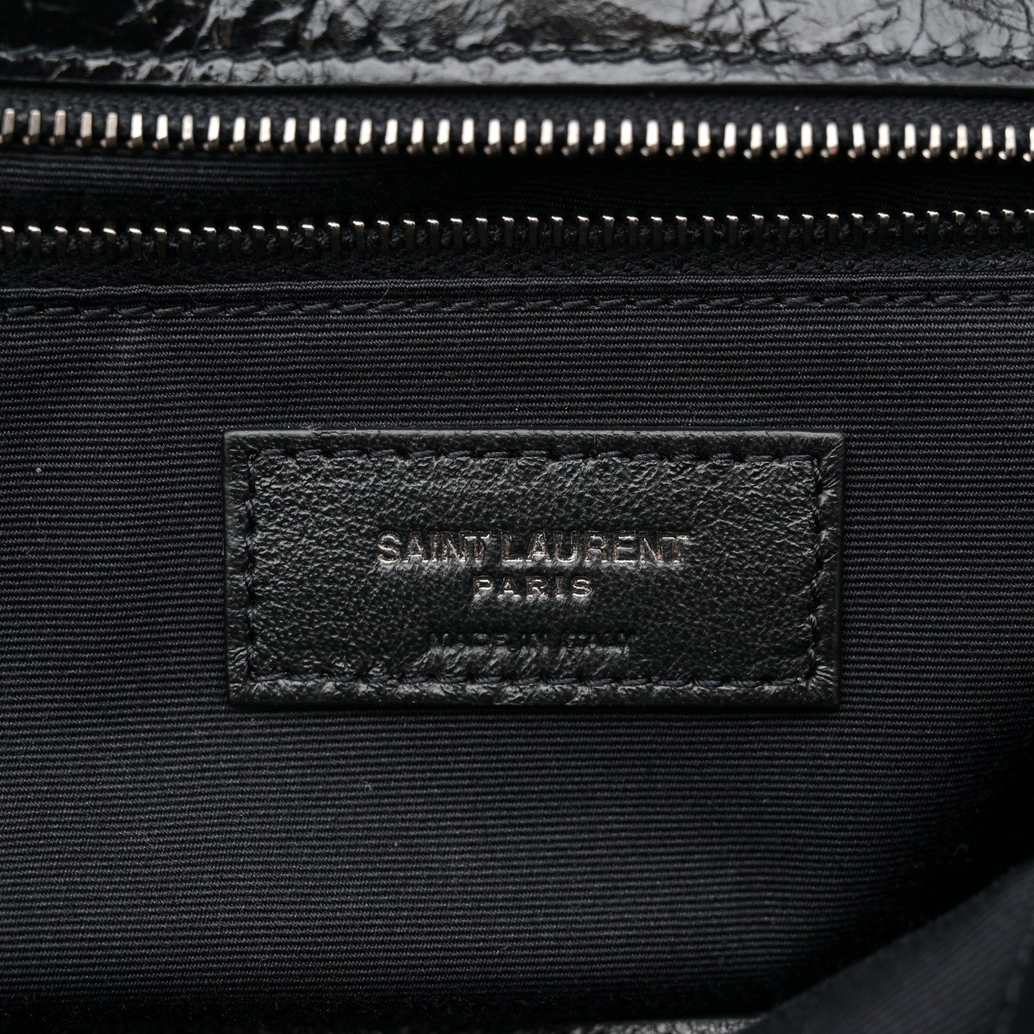 Saint Laurent Crinkled Calfskin Matelasse Monogram Large Niki Chain Satchel Black 6 of 11