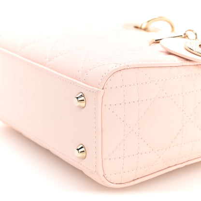 Christian Dior Lambskin Cannage Crystal Mini Lady Dior Powder Pink 9 of 10