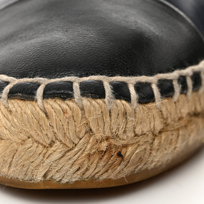 Chanel Lambskin CC Espadrilles 39 Navy Black 10 of 11