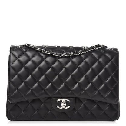Chanel Lambskin Quilted Maxi Double Flap Black 1 of 8