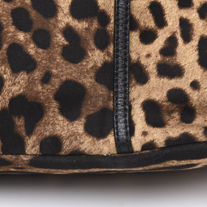 Dolce & Gabbana Canvas Leopard Print Medium Tote Black 13 of 14