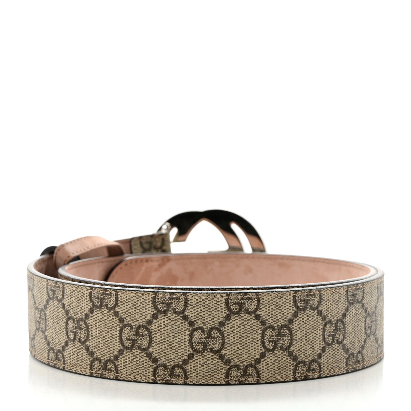 GG Supreme Monogram Selleria Calfskin Interlocking G 40mm Belt 90 36 Beige Ebony Cocoa